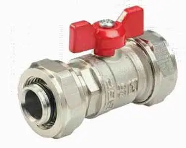 شیر دوسرکوپلی 25mm*25mm  آبی و قرمز - (  99020235136  ) 