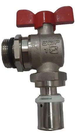 شیر زانویی مهره ماسورهای پرسی روپیچ با مهره تنظیم  32mmX1 - (  99020235476  ) 