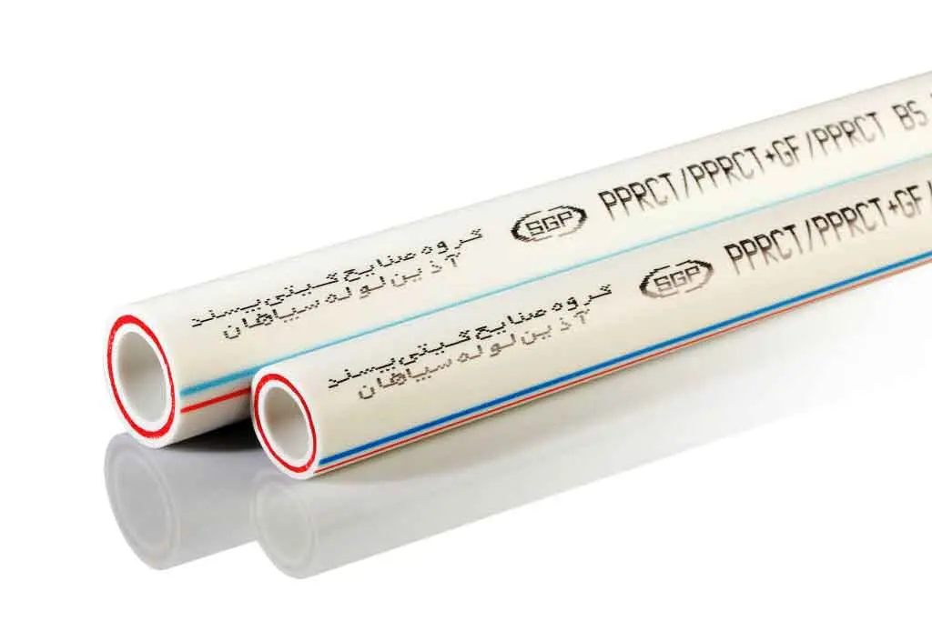 لوله سه لایه سفید 75mm   PP-RCT - (  99010350075  ) 