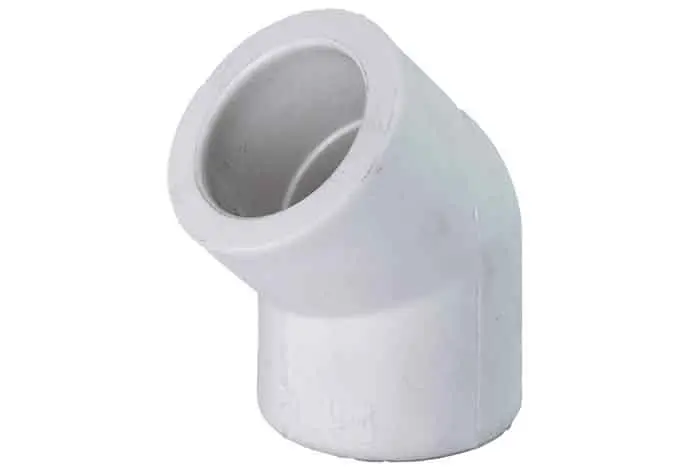 زانو 45 درجه سفید 25mm - (  99010212510  ) 