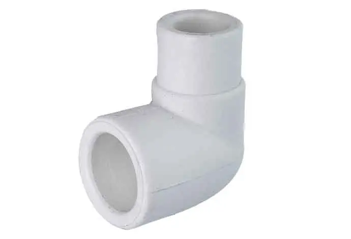 زانو 90 درجه چپقی سفید 25mm - (  99010212210  ) 