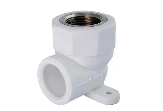 زانو بوشن فلزی دیواری سفید "25mmx1/2 - (  99010220112  ) 