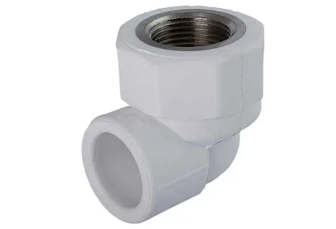 زانو یکسر بوشن فلزی سفید "50mmx1 1/2 - (  99010223022  ) 