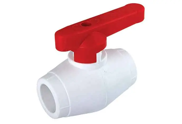 شیر مغزی برنجی یکپارچه سفید سایز 25mm - (  99010240310  ) 