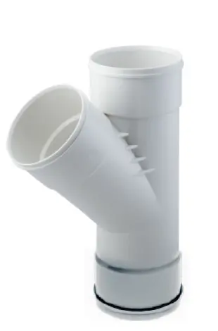 [855382529] سه راهی سه سر کوپل 45  درجه  110mm PVC-U - (  99260144692  ) 