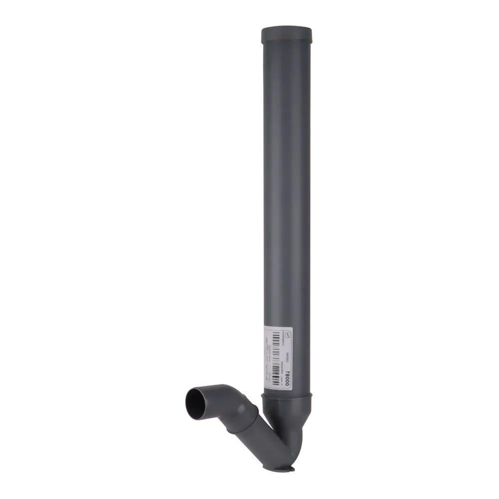 سیفون PP-90mm یک تکه(بالوله 90x600mm) - (  99050278500  )  - 