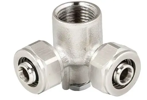 [855212642] سه راهی 90 درجه دیواری کوپلی 16mmx1/2"x16mm - (  99020161510  ) 