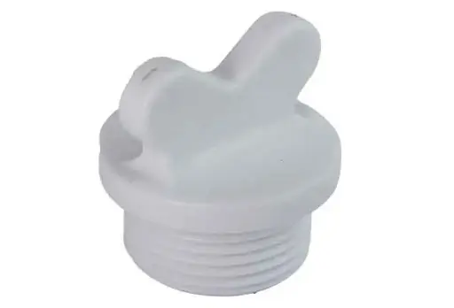 [807261105] درپوش پلیمری رزوه دار پایه کوتاه سفید " 3/4 - (  99010250102  ) 