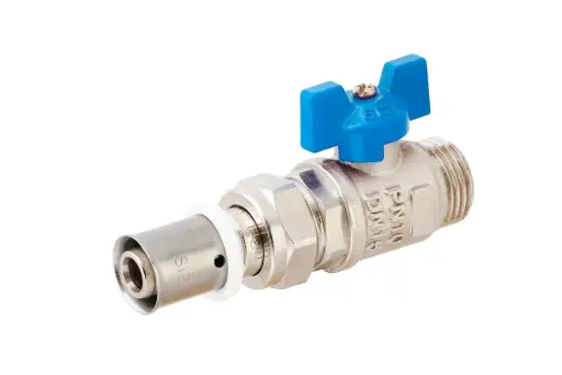 [861641202] شیر یکسر روپیچ  با مهره ماسوره پرسی  16mmX1/2 - (  99020235102  ) 