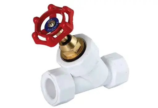 [861645181] شیر فلکه 45 درجه سفید 25mm - (  99010240513  ) 