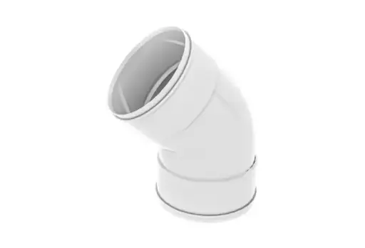 [855382395] زانو 45 درجه دوسر کوپل 110mm PVC-U - (  99260134692  ) 